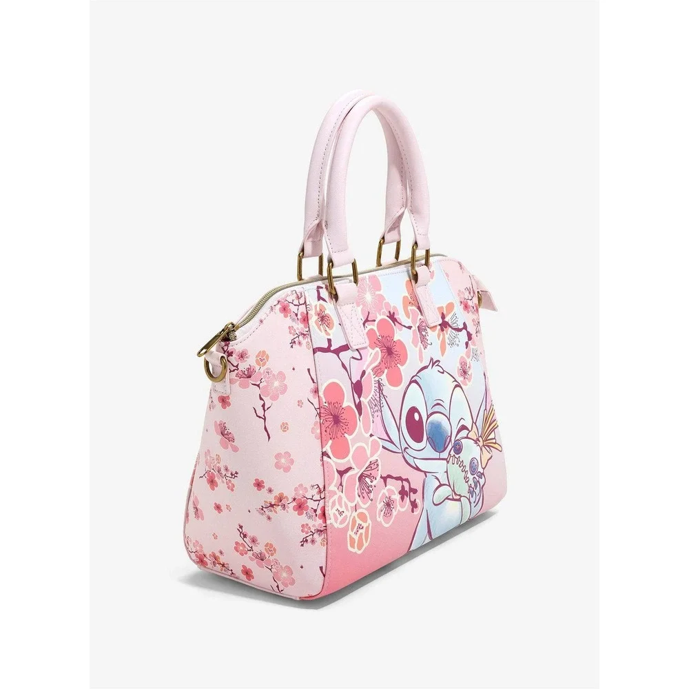 Loungefly Disney Stitch Cherry Blossoms Satchel Bag